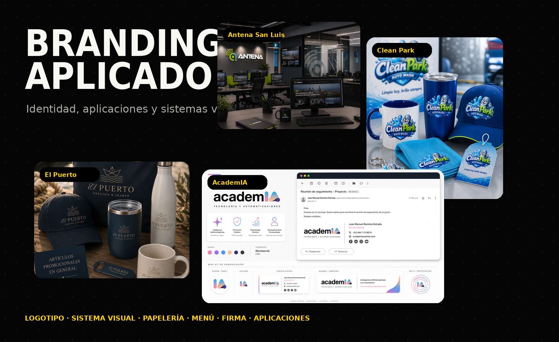 Muestras de branding CREAKTIVO