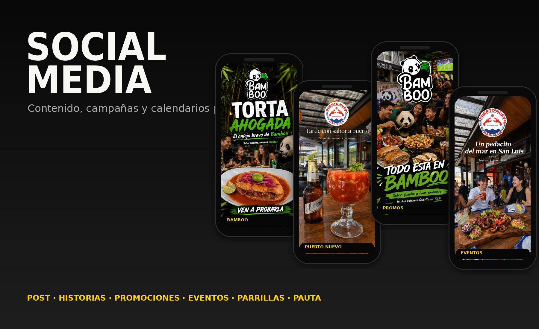 Muestras de redes sociales CREAKTIVO